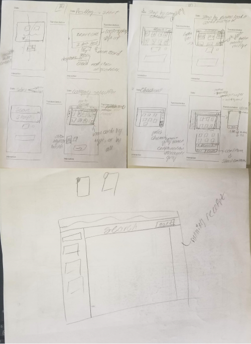 Early sketches focusing on the layout